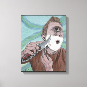 Greek Cyclops Knife Shaving Fantasy Canvas Print