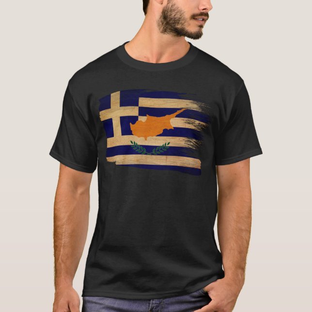 Greek Cyprus Flag T-Shirt (Front)