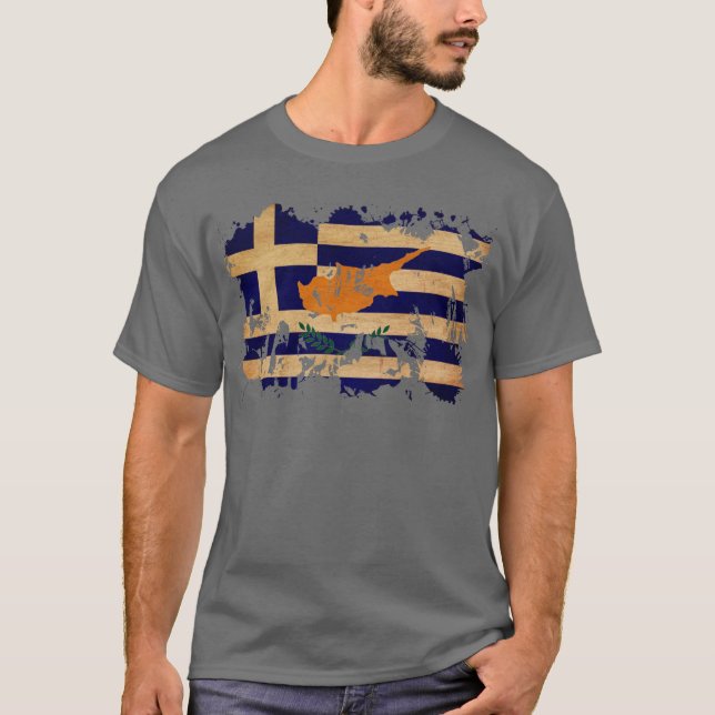 Greek Cyprus Flag T-Shirt (Front)