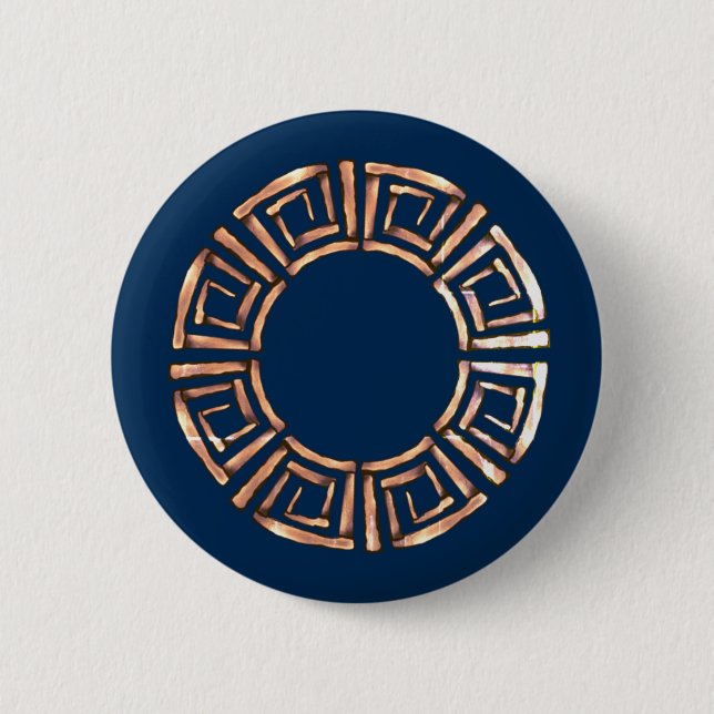 Greek Design 6 Cm Round Badge (Front)