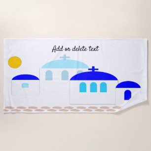 Greek Design Just Add Text Beach Towel