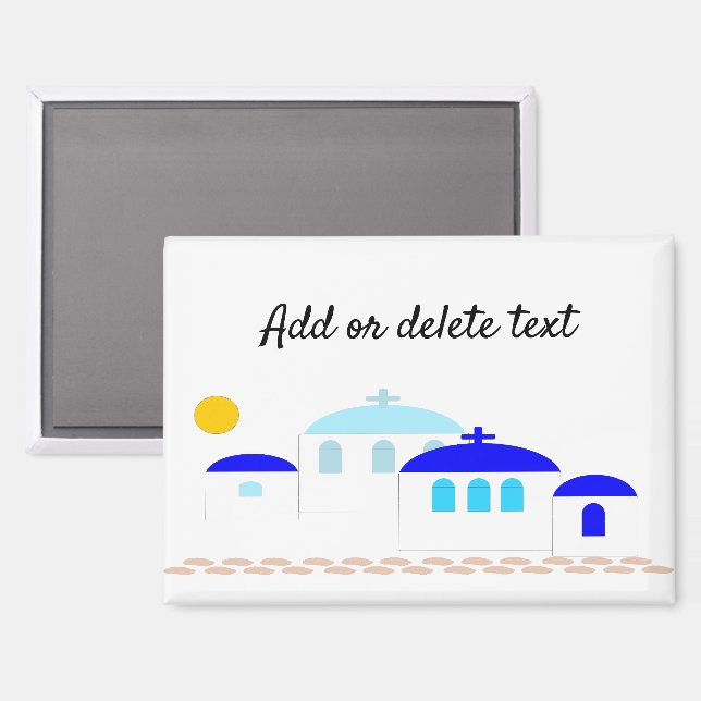 Greek Design Just Add Text Magnet (Front/Back)