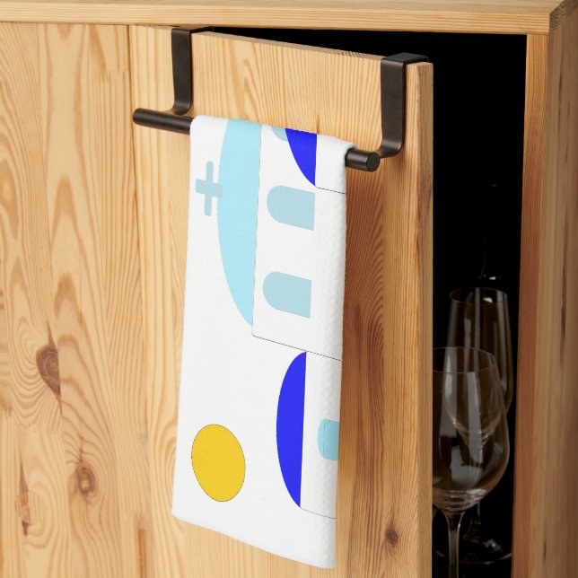 Greek Design Just Add Text Tea Towel (Thirds Fold)