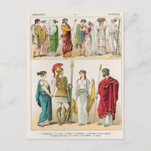 Greek Dress, from 'Trachten der Voelker, 1864 Postcard