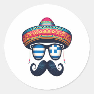 Greek Easter Sungles Cinco De Mayo Mexican Kids Bo Classic Round Sticker