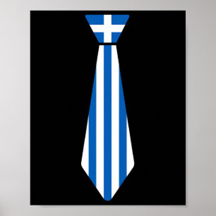 Greek Easter Tie Funny Novelty Greece Flag Boys To Poster