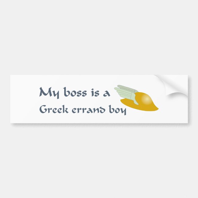 Greek Errand Boy Bumper Sticker (Front)