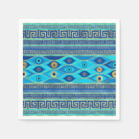 Greek Evil Eye and Greek Key ornament