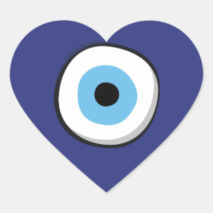 Greek Evil Eye Heart Sticker