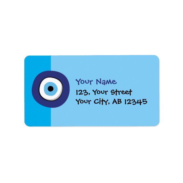 Greek Evil Eye Label (Front)