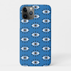 Greek Evil Eye Pattern Blue Black White Case-Mate iPhone Case