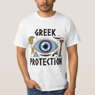 GREEK EVIL EYE PROTECTION TEE SHIRT MEN