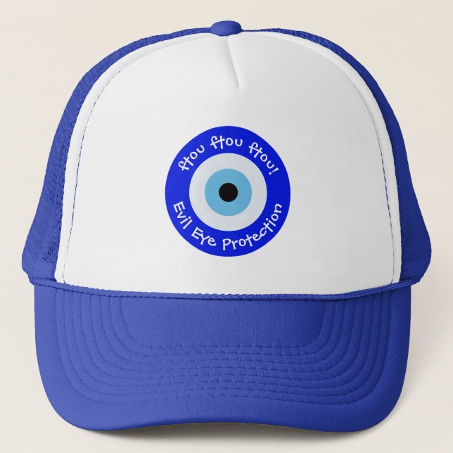 Greek Evil Eye Trucker Hat (Front)