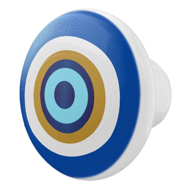 Greek Eye Design Ceramic Knob (Right)