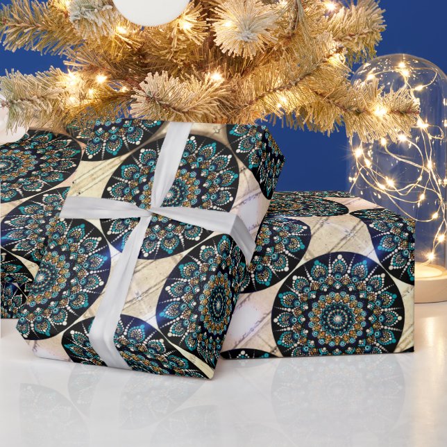 Greek Eye Mandala Wrapping Paper (Holidays)