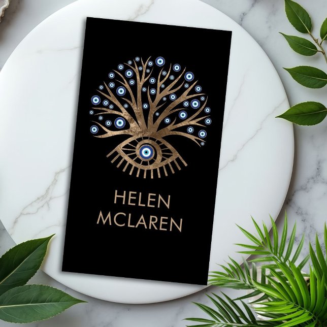 Greek Eye Tree - Mati Mataki Business Card (Creator Uploaded)