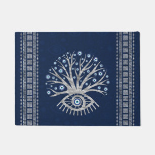 Greek Eye Tree - Mati Mataki - Matiasma Silver Doormat
