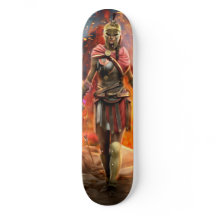 Greek Female Warrior Skateboard Deck