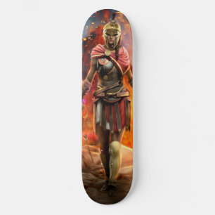 Greek Female Warrior Skateboard Deck
