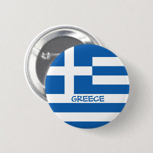 Greek Flag 6 Cm Round Badge