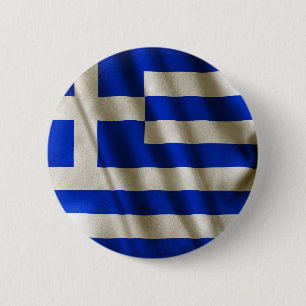 Greek Flag 6 Cm Round Badge
