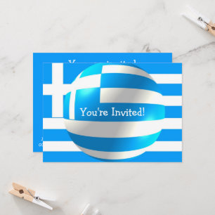Greek Flag Any Occasion Invitation