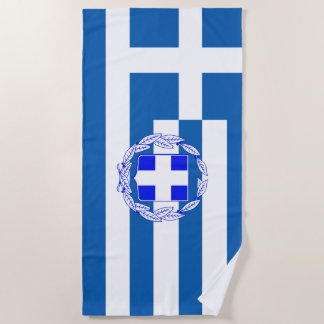 Greek flag beach towel