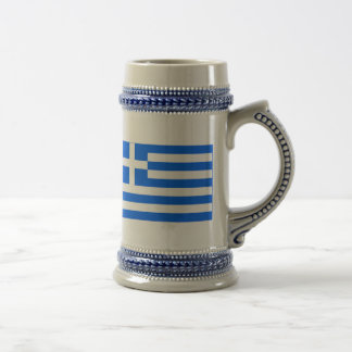 greek Flag Beer Stein