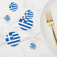 Greek Flag Confetti, Heart, party, Love Greece