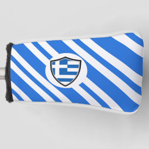 Greek flag golf head cover