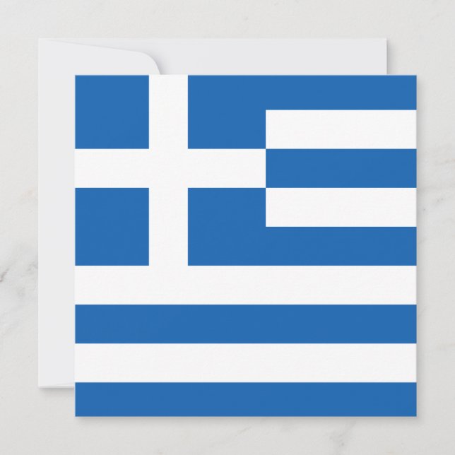 Greek Flag (Greece) Card (Front)