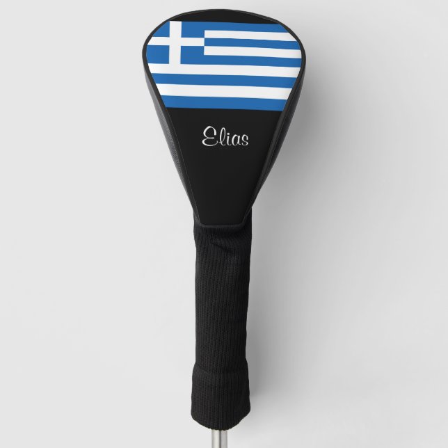 Greek Flag Greece Custom Name Golf Head Cover (Front)