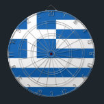 Greek Flag (Greece) Dartboard<br><div class="desc">This design features the national flag of Greece (Ελλάδα), officially the Hellenic Republic, which is a country located in Southeast Europe. The capital and largest city of Greece is Athens, while the second largest city is Thessaloniki. Greece shares land borders with Albania to the northwest, North Macedonia and Bulgaria to...</div>