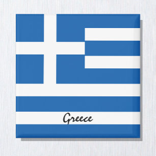 Greek flag & Greece holiday/sports fans Magnet