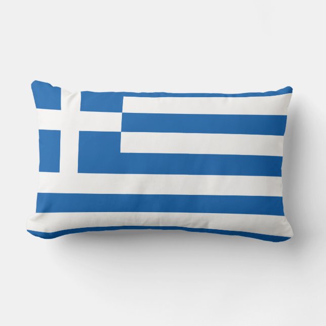 Greek Flag (Greece) Lumbar Cushion (Front)