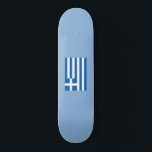Greek Flag (Greece) Skateboard<br><div class="desc">This design features the national flag of Greece (Ελλάδα), officially the Hellenic Republic, which is a country located in Southeast Europe. The capital and largest city of Greece is Athens, while the second largest city is Thessaloniki. Greece shares land borders with Albania to the northwest, North Macedonia and Bulgaria to...</div>