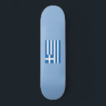 Greek Flag (Greece) Skateboard<br><div class="desc">This design features the national flag of Greece (Ελλάδα), officially the Hellenic Republic, which is a country located in Southeast Europe. The capital and largest city of Greece is Athens, while the second largest city is Thessaloniki. Greece shares land borders with Albania to the northwest, North Macedonia and Bulgaria to...</div>