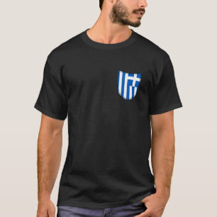 Greek Flag Greece Vacation Pocket T-Shirt