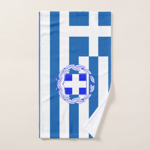 Greek flag hand towel