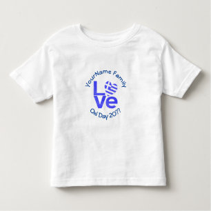 Greek Flag Heart in Blue LOVE Toddler T-Shirt