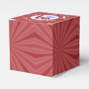 Greek Flag Heart in Red LOVE Personalised Favour Box