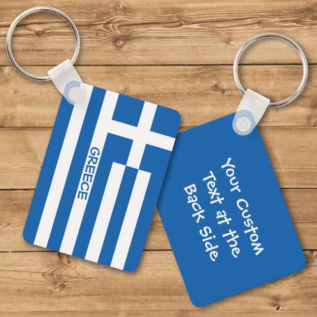 Greek Flag Keychain (Creator Uploaded)