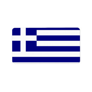 Greek Flag Label