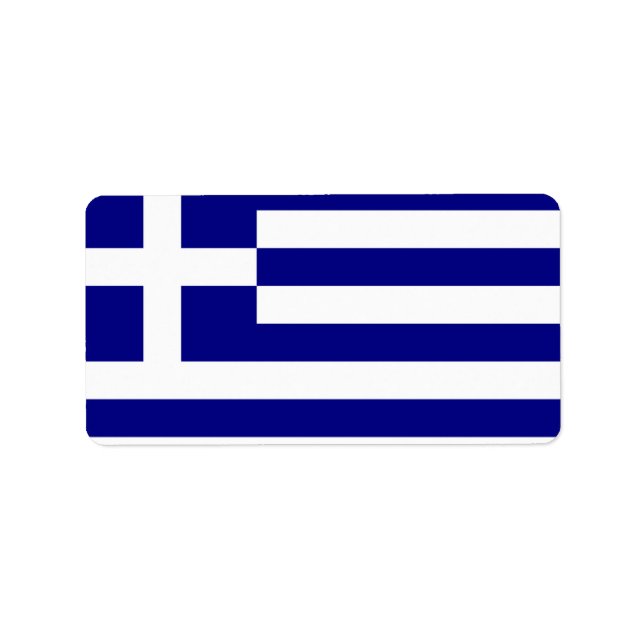 Greek Flag Label (Front)
