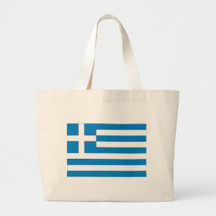 Greek Flag Large Tote Bag