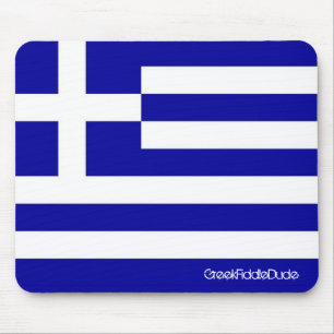 Greek Flag Mouse Pad