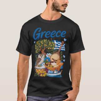 Greek Flag Outfit Idea for Kids with Hellenic T-Shirt