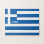 Greek flag & Patriots - Greece travel/sports fans Jigsaw Puzzle<br><div class="desc">Puzzle: Greece - love my country and Greek flag travel patriots / sports fans - Europe</div>