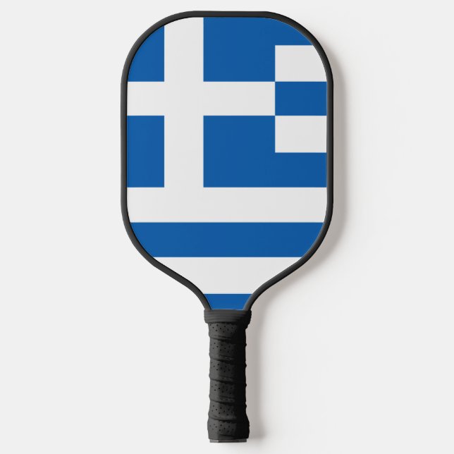 Greek flag pickleball paddle (Front)