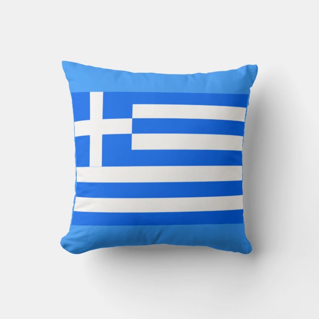 Greek flag pillow (Front)